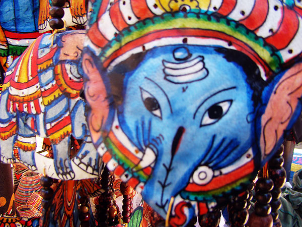 leather hangings elephant blue