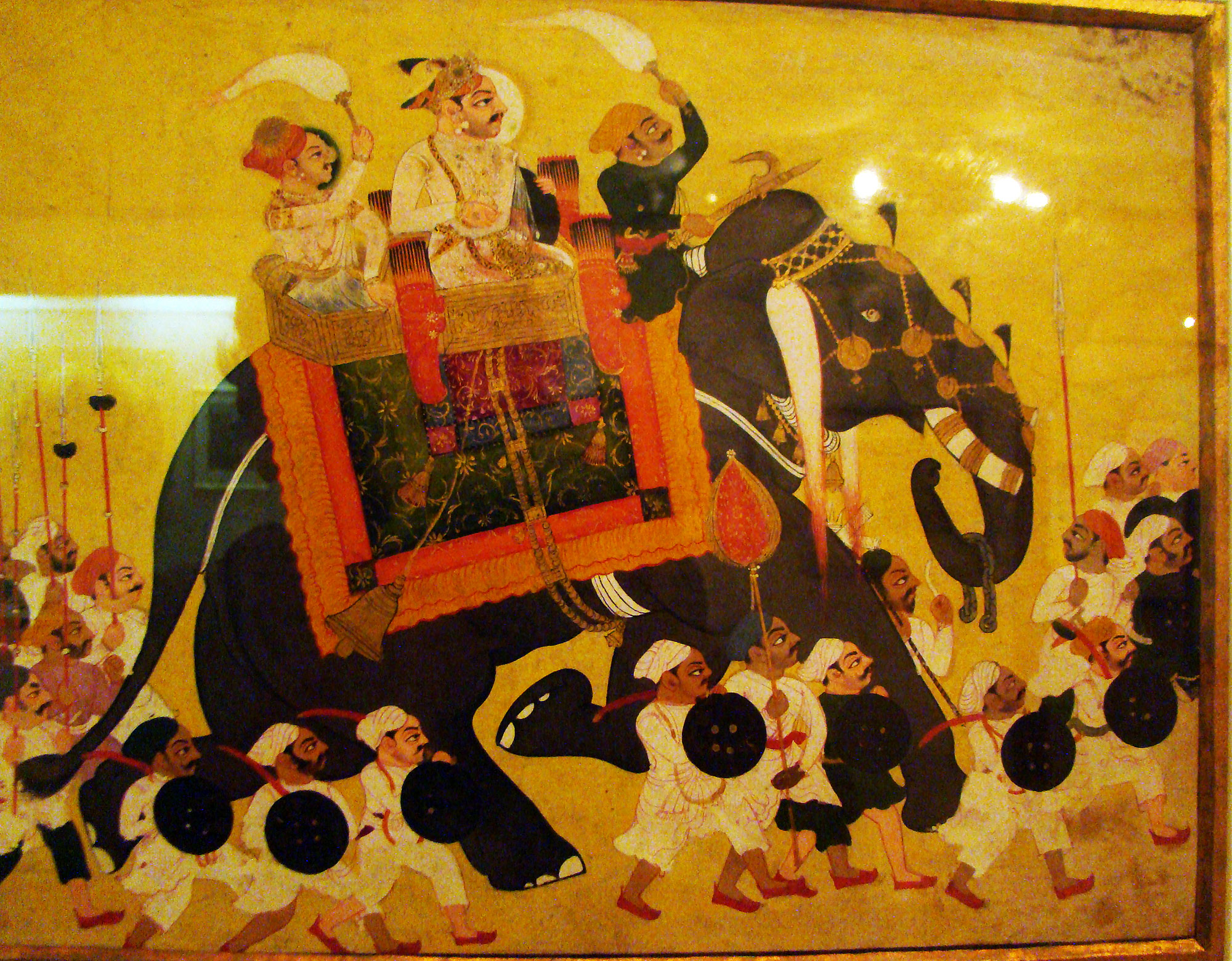 Indian King sitting on he elephant, large size image