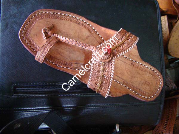Kolhapuri chappal ladies-press-palte-brwn