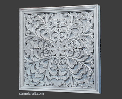 hand careved wooden panel